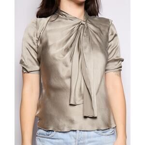 Philosophy by Alberta Feretti Silver Front Tie Top